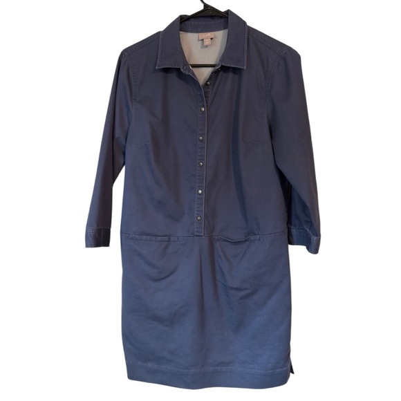 🌹J. JILL CHAMBRAY SHIRT DRESS - Picture 1 of 7